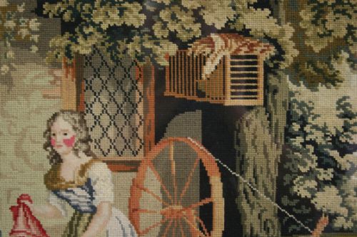 fig 7. Victorian Embroided Berlin Tapestry (c. 1850)