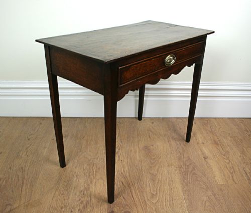 fig 4. George III Oak Inlaid Silver Side Table (c. 1780)