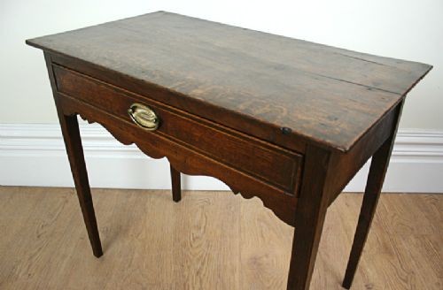 fig 5. George III Oak Inlaid Silver Side Table (c. 1780)