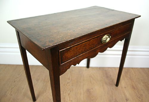 fig 6. George III Oak Inlaid Silver Side Table (c. 1780)