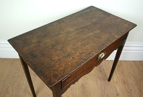 fig 7. George III Oak Inlaid Silver Side Table (c. 1780)