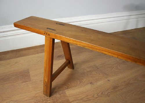fig 4. Pair of 7ft 4” French Cherry Wood Country Benches (c.1840)