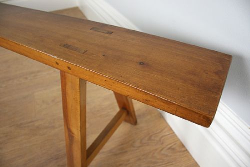 fig 6. Pair of 7ft 4” French Cherry Wood Country Benches (c.1840)
