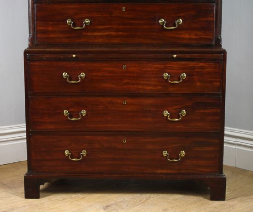 fig 3. English George III Mahogany Chippendale Influenced Chest on Chest (c.1780)
