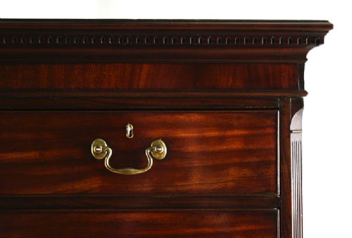 fig 6. English George III Mahogany Chippendale Influenced Chest on Chest (c.1780)