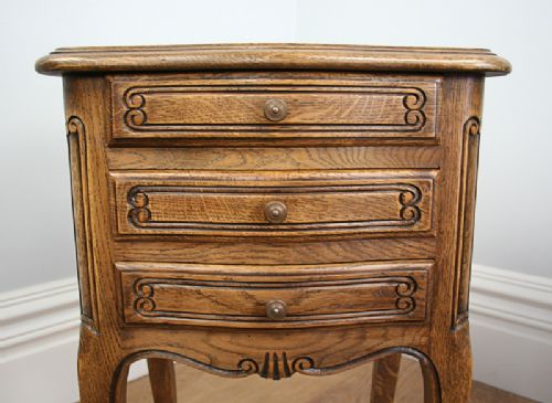 fig 5. Pair of Antique French Oak Bedside Cabinets Tables