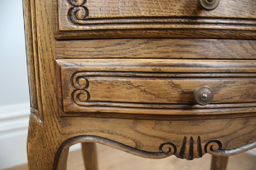 fig 6. Pair of Antique French Oak Bedside Cabinets Tables