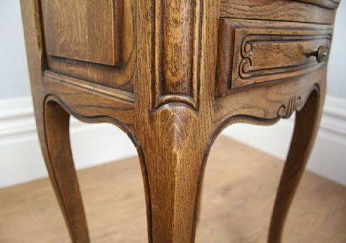 fig 8. Pair of Antique French Oak Bedside Cabinets Tables