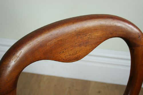 fig 7. Set of 4 Four Victorian Mahogany Balloon Back Dining Chairs (Circa 1870)
