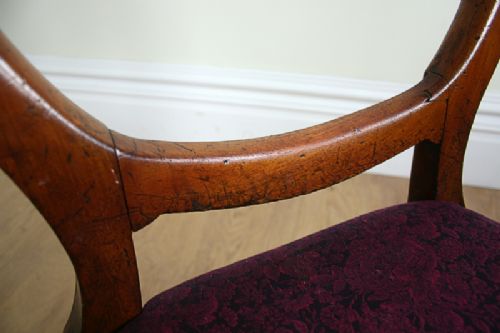 fig 8. Set of 4 Four Victorian Mahogany Balloon Back Dining Chairs (Circa 1870)