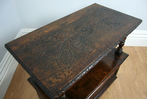 fig 5. Antique Victorian 3ft Oak Monks Bench (Circa 1870 - 1890)