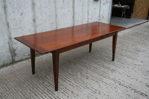 fig 1. 7ft 2” French Five Plank Cherry Wood Refectory Farmhouse Table (c. 1820)