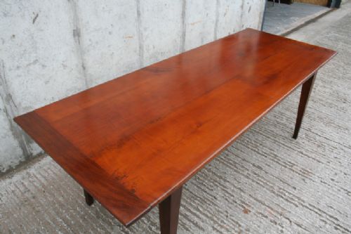 fig 2. 7ft 2” French Five Plank Cherry Wood Refectory Farmhouse Table (c. 1820)