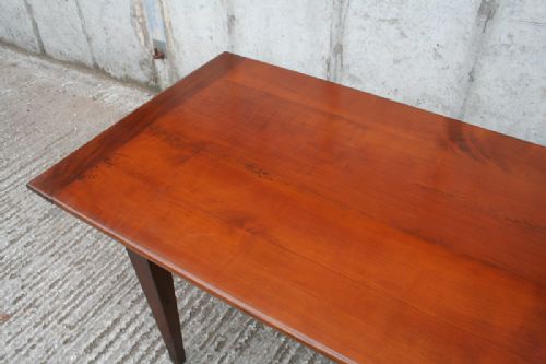 fig 3. 7ft 2” French Five Plank Cherry Wood Refectory Farmhouse Table (c. 1820)