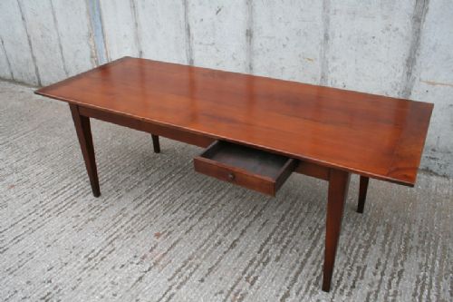fig 6. 7ft 2” French Five Plank Cherry Wood Refectory Farmhouse Table (c. 1820)
