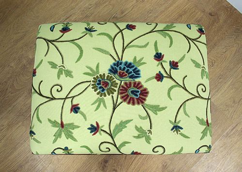 fig 3. Edwardian Mahogany Upholstered Concave Ottoman (Circa 1910)