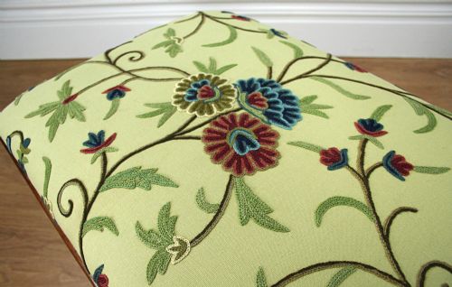 fig 5. Edwardian Mahogany Upholstered Concave Ottoman (Circa 1910)