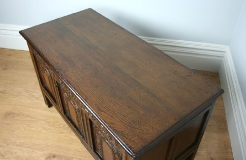 fig 3. Charles II Oak Somerset Carved Panel Coffer (Circa 1650 - 1700)