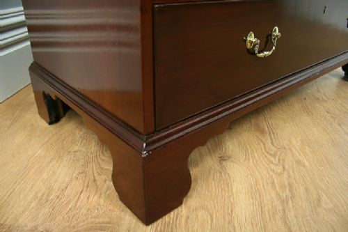 fig 5. George III Flame Mahogany Two Door Linen Press Cupboard (Circa 1780 - 1820)