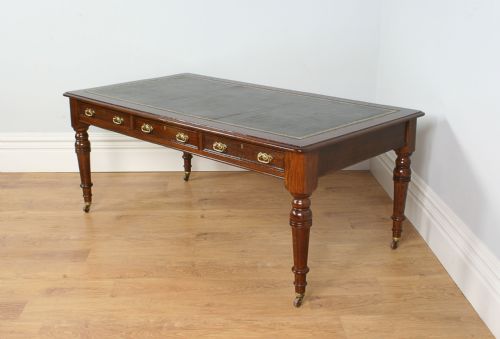 Large 6ft Victorian Oak Library Table (Circa 1880 - 1900)