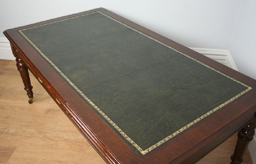 fig 2. Large 6ft Victorian Oak Library Table (Circa 1880 - 1900)