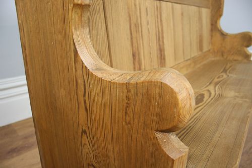 fig 6. Victorian 4ft Pitch Pine Church Pew (Circa 1860 - 1880)