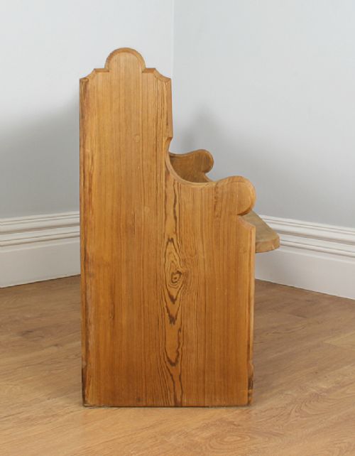 fig 8. Victorian 4ft Pitch Pine Church Pew (Circa 1860 - 1880)