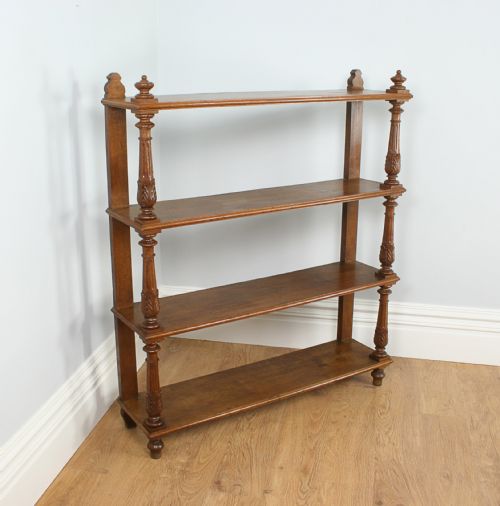 French Walnut 3rd Republic Open Bookcase (Circa 1880 - 1900)