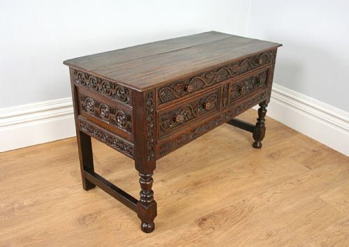 George III Welsh Oak Three-drawer Carved Dresser Serving Base (Circa 1780)