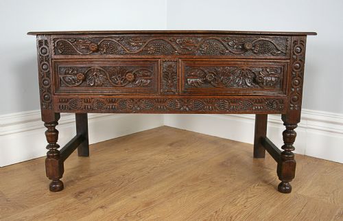 fig 2. George III Welsh Oak Three-Drawer Carved Dresser Serving Base (Circa 1780)