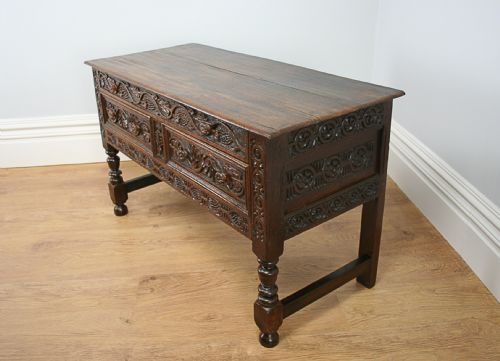 fig 3. George III Welsh Oak Three-Drawer Carved Dresser Serving Base (Circa 1780)