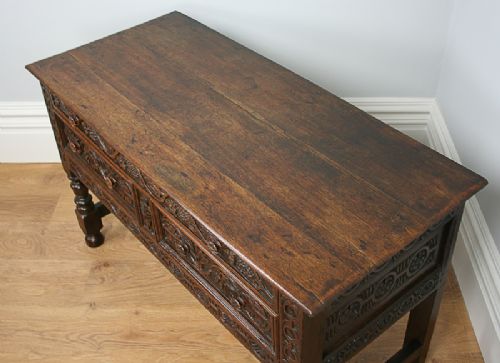 fig 4. George III Welsh Oak Three-Drawer Carved Dresser Serving Base (Circa 1780)