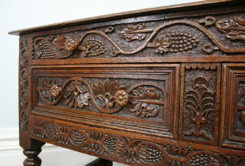 fig 5. George III Welsh Oak Three-Drawer Carved Dresser Serving Base (Circa 1780)
