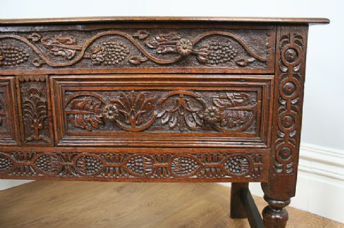 fig 6. George III Welsh Oak Three-Drawer Carved Dresser Serving Base (Circa 1780)