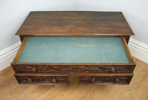 fig 8. George III Welsh Oak Three-Drawer Carved Dresser Serving Base (Circa 1780)