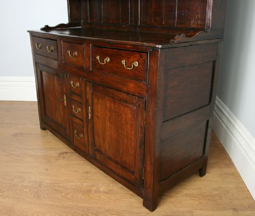 fig 7. Welsh Provincial George III Oak Dresser Base & Rack (Circa 1780 - 1820)