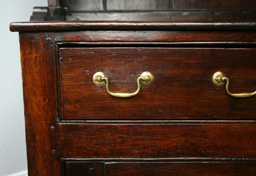 fig 8. Welsh Provincial George III Oak Dresser Base & Rack (Circa 1780 - 1820)