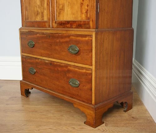 fig 3. Small George III Mahogany Two Door Linen Press Hanging Cupboard (Circa 1780 - 1820)