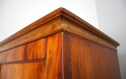 fig 4. Small George III Mahogany Two Door Linen Press Hanging Cupboard (Circa 1780 - 1820)