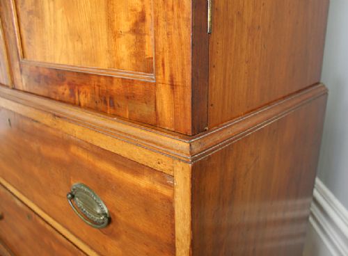 fig 5. Small George III Mahogany Two Door Linen Press Hanging Cupboard (Circa 1780 - 1820)