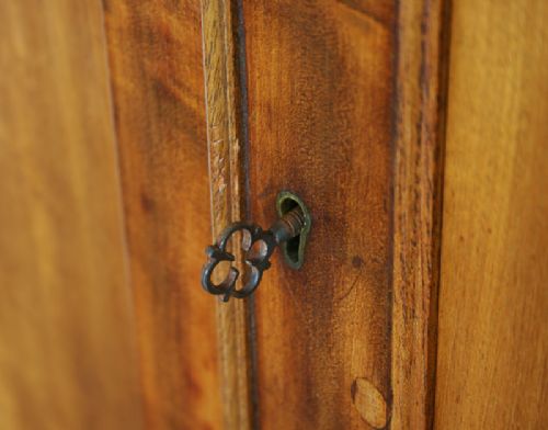 fig 7. Small George III Mahogany Two Door Linen Press Hanging Cupboard (Circa 1780 - 1820)