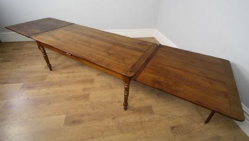 fig 1. 13ft French Six Plank Cherry Wood Refectory Farmhouse Kitchen Dining Table (Circa 1860 - 1880)