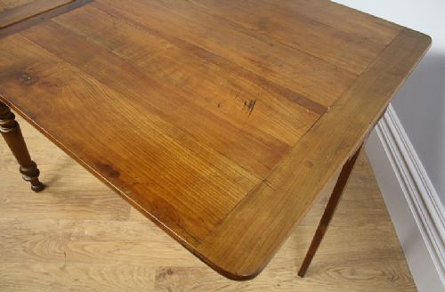 fig 3. 13ft French Six Plank Cherry Wood Refectory Farmhouse Kitchen Dining Table (Circa 1860 - 1880)