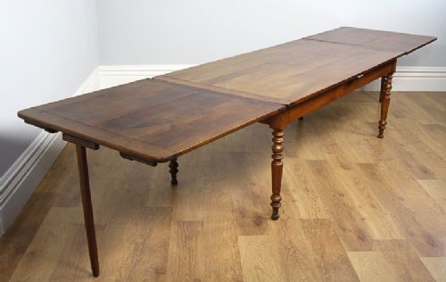 fig 4. 13ft French Six Plank Cherry Wood Refectory Farmhouse Kitchen Dining Table (Circa 1860 - 1880)