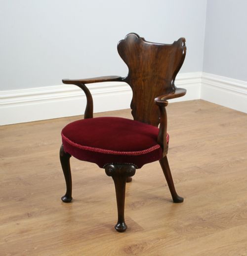 Edwardian Walnut Office Armchair (Circa 1901 - 1910)