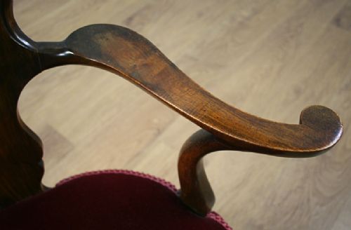fig 5. Edwardian Walnut Office Armchair (Circa 1901 - 1910)