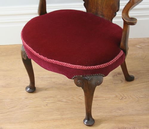 fig 6. Edwardian Walnut Office Armchair (Circa 1901 - 1910)