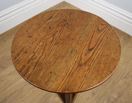 fig 3. Victorian Lancashire 2ft Oak Cricket Table (Circa 1880)