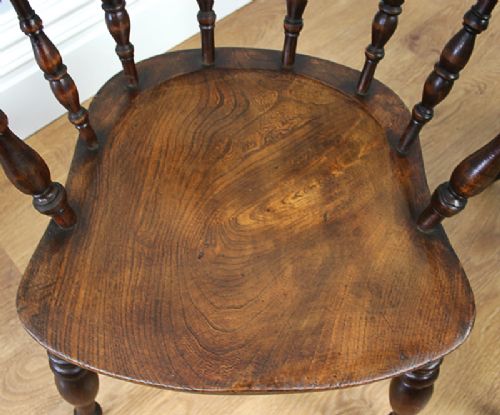 fig 8. Ash & Elm Victorian Smokers Bow Captains Armchair (Circa 1880)