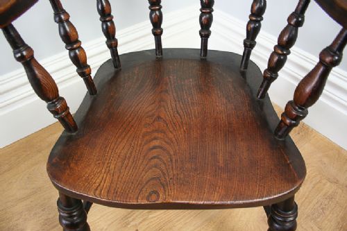 fig 6. Ash & Elm Victorian Smokers’ Bow Captains Armchair (Circa 1880)